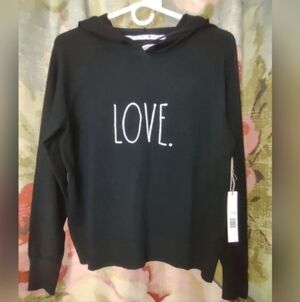 NWT Rae Dunn black LOVE hoodie